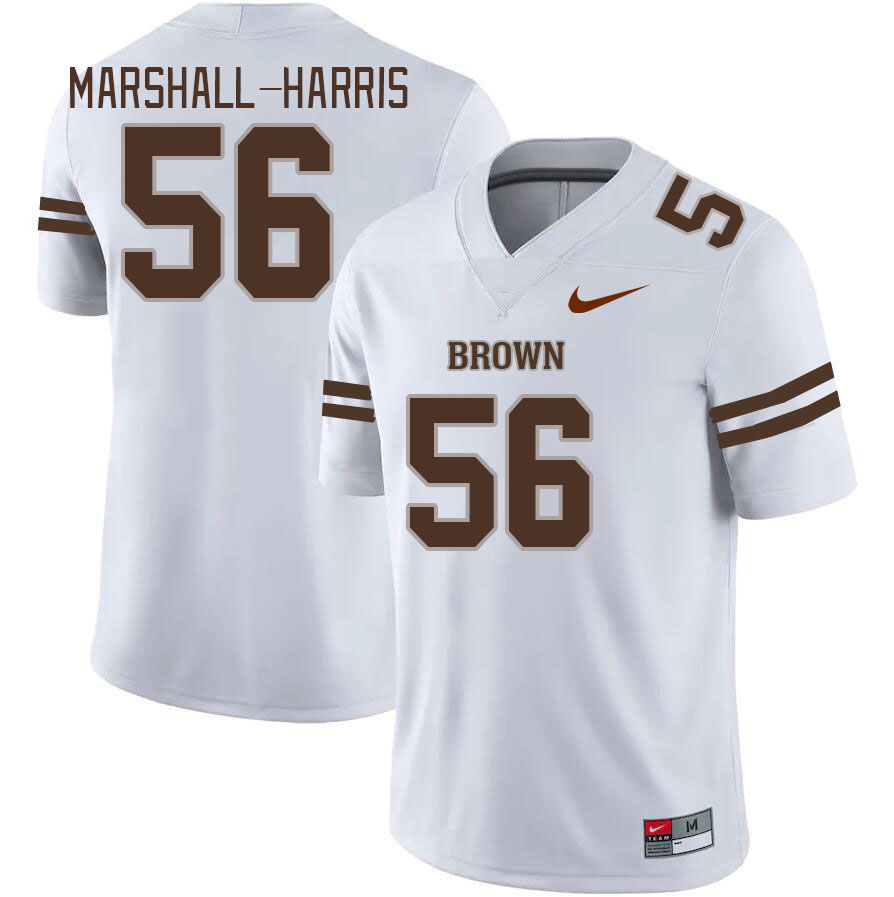 Men-Youth #56 Malachi Marshall-Harris Brown Bears College Football Jerseys Stitched Sale-White